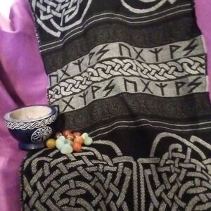 The Magic Of The Runes Jacquard Woven Scarf Calzeat & Co. Ltd